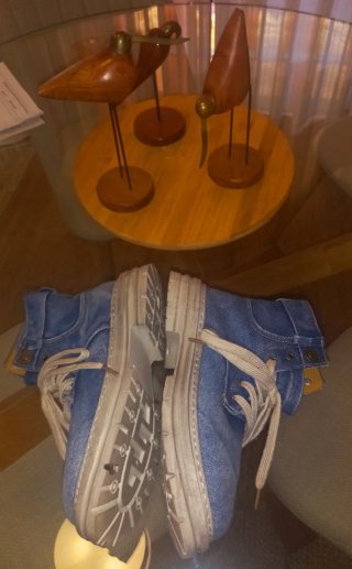 Botas de mezclilla azules