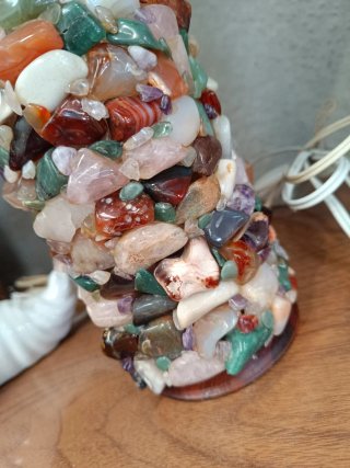 Lámpara vintage piedras semipreciosas