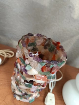 Lámpara vintage piedras semipreciosas