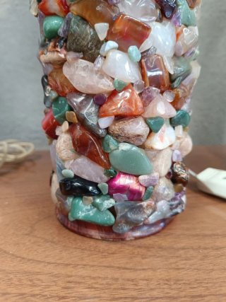 Lámpara vintage piedras semipreciosas