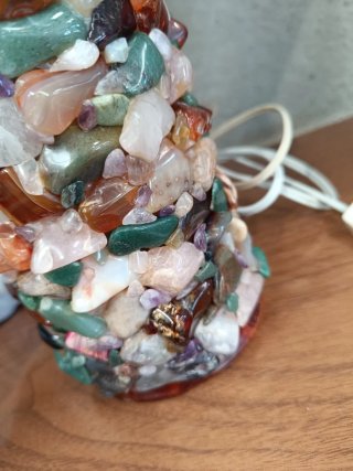 Lámpara vintage piedras semipreciosas