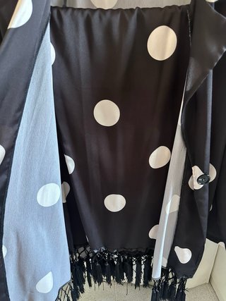 Traje lunares negro y blanco Talla L