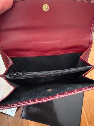 Portafogli Pierre Cardin in pelle Bordeaux