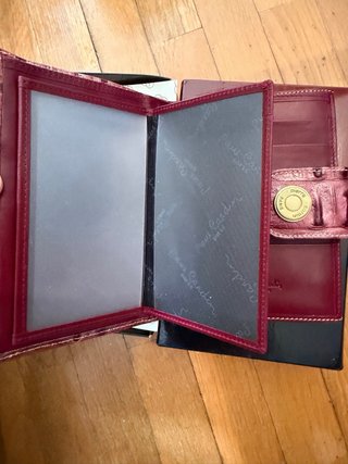 Portafogli Pierre Cardin in pelle Bordeaux