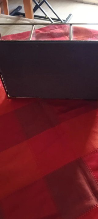 Caja joyero vintage latón y cristal