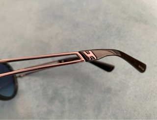 Montura gafas HOGAN retro negras y plateadas.
