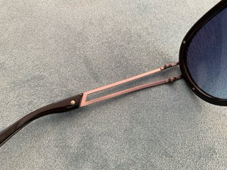Montura gafas HOGAN retro negras y plateadas.