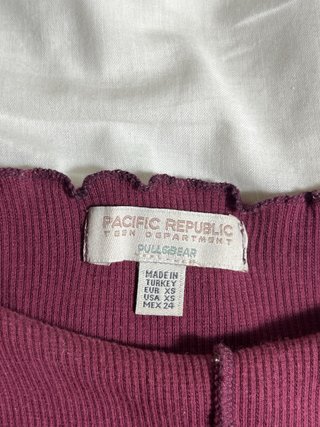Pull&Bear Top Granate Talla XS