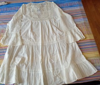 Copricostume donna pizzo bianco