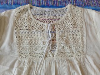 Copricostume donna pizzo bianco