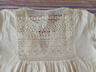 Copricostume donna pizzo bianco