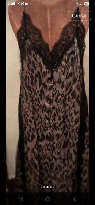 Vestido Bimba y Lola lencero estampado.Talla L amp