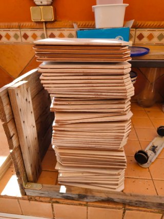 Lote 55 azulejos blancos 20x20