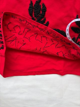Maglia vintage manica lunga con ricamo