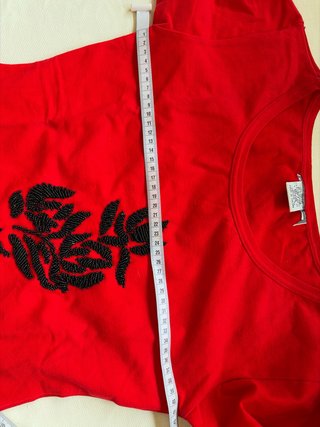 Maglia vintage manica lunga con ricamo