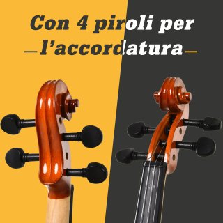Violino 4/4 per Adulti con Accessori Inclusi