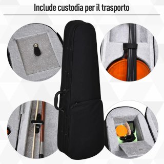 Violino 4/4 per Adulti con Accessori Inclusi