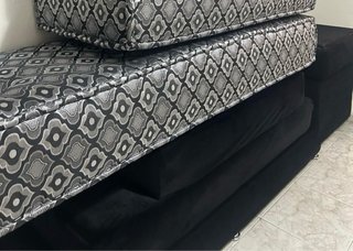 Sofá cama modular negro