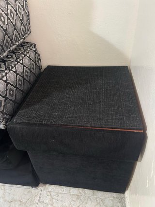 Sofá cama modular negro