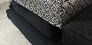 Sofá cama modular negro