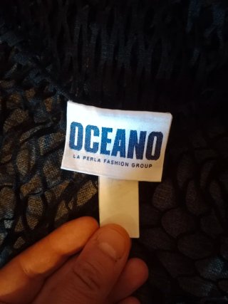 Pareo nero a rete con frange | Copricostume mare