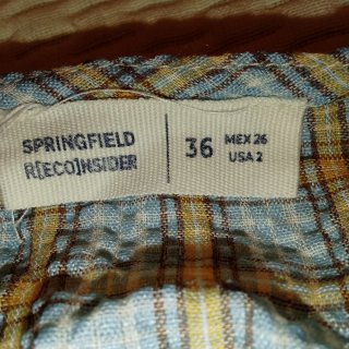 Blusa Springfield cuadros volantes bordado