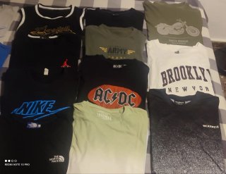 Lote 11 camisetas distintas marcas L-M