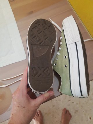 Botas Converse Verdes con Smiley