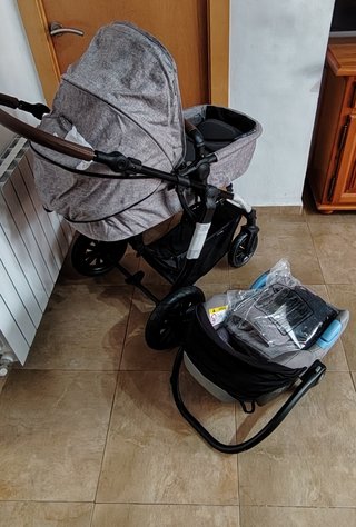 Kinderkraft MOOV 2 AIR, carrito 3 en 1 con capazo