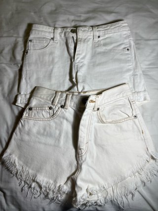 2 Pantalones Cortos Blancos Talla 32