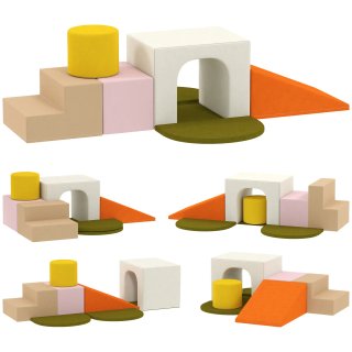 Set 8 Costruzioni Morbide per Bambini 0-3 Anni