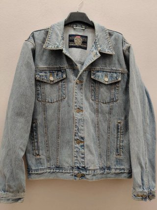 Giacca in denim vintage oversize 100% cotone Tg. L