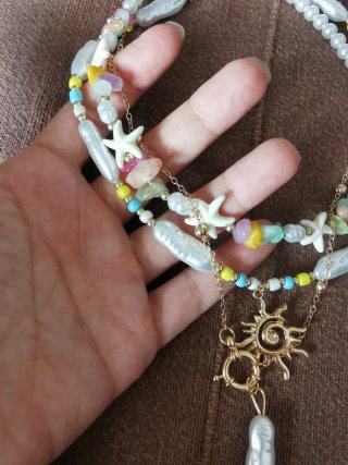 Collar 3 en 1 verano piedras naturales