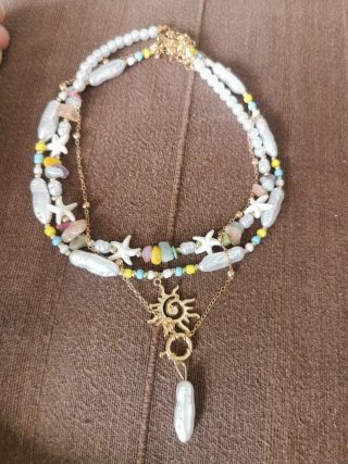 Collar 3 en 1 verano piedras naturales