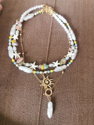 Collar 3 en 1 verano piedras naturales