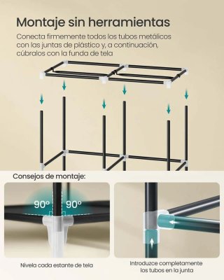 Armario de Tela 86x45x167 cm SONGMICS RYG091B01