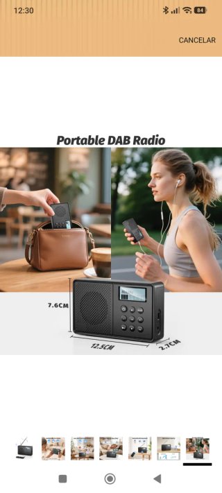 Mini Radio Bluetooth Negra