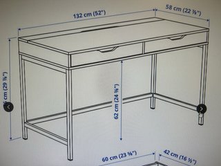 Escritorio Ikea Alex 132x58 Blanco