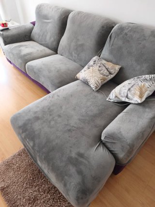 Sofá Chaise Longue Morado Extensible