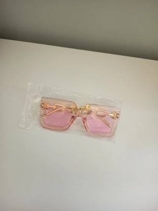 Occhiali da sole donna rosa e oro