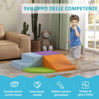 Set di 4 Costruzioni Morbide per Bambini 1-3 Anni