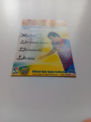 Ficha Messi LIGA 2013 Quiz Game