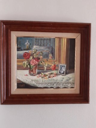Cuadro 60x60 con marco de madera