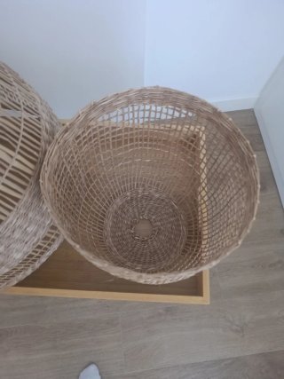 Lote camarera madera y lámparas Ikea