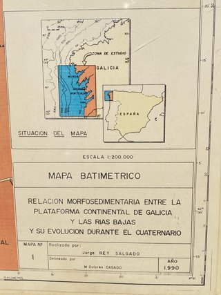 Tríptico Mapas Geológicos/Batimétricos Galicia 199