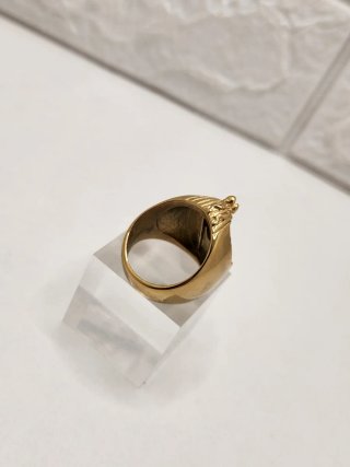 Anillo Faraón Acero Quirúrgico Chapado Oro