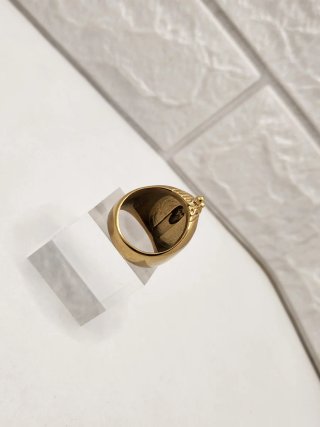 Anillo Faraón Acero Quirúrgico Chapado Oro