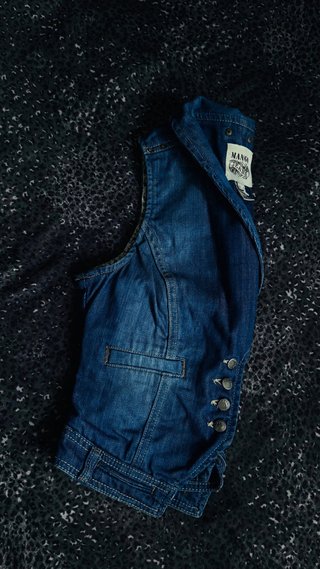 Chaleco vaquero Mango Talla S