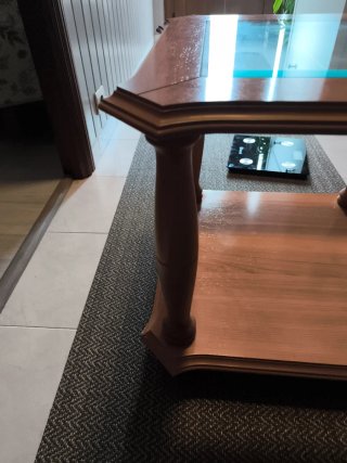 Mesa de centro madera y cristal