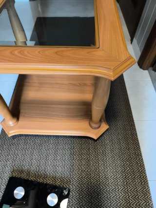 Mesa de centro madera y cristal
